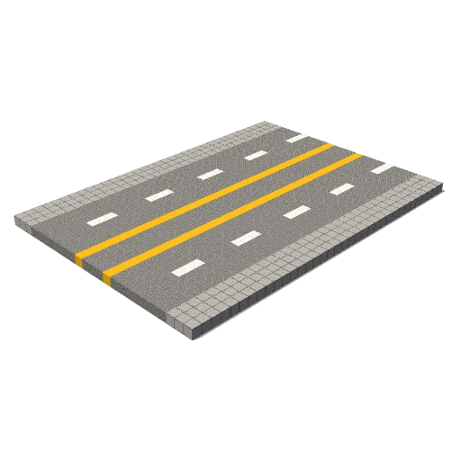 4lane road markings