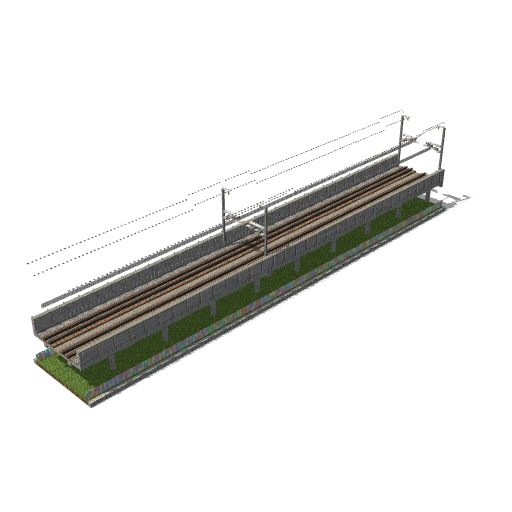 Elavated track with overhead power 2
